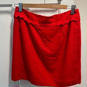 Red J. Crew Skirt